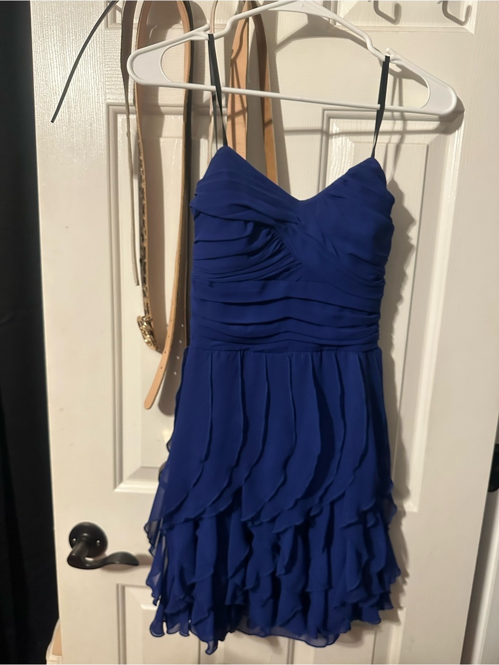 Windsor Royal Blue Ruffled Mini Dress